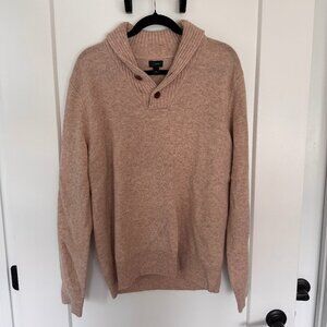 J. Crew Men's J. Crew 100% Lambswool Shawl Collar Sweater. Size: L